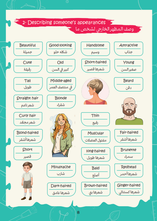 صفحة من كتاب أهم 1000 كلمة