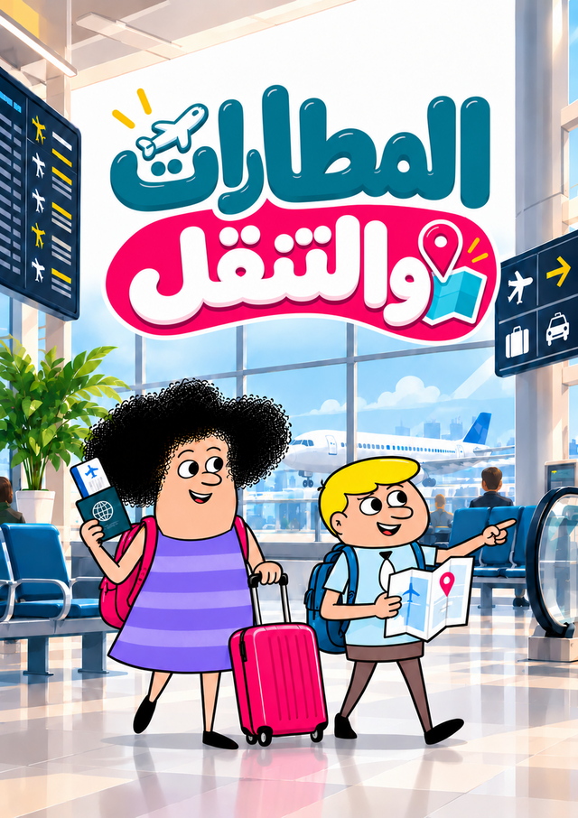 غلاف كتيب المطارات والتنقل